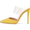 imageFSJ Women Clear Strap Stiletto High Heels Sandals Pointed Toe Comfortable Mules Slipper Pumps Sexy Party Shoes Size 415 USYellow