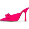 imageFSJ Women Pointed Toe Chain Stiletto Heels Slide Mules Dress Patent Leather Slip On Loafer Party Heeled Sandals Shoes Size 415 USDeep Pink