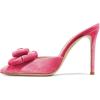 imageFSJ Women Stylish High Heels Mule Sandals Pointed Toe Bowknot Stilettos Slide Shoes Size 415 USHot Pink