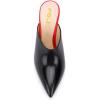 imageFSJ Women Basic Pointed Toe Mules Stiletto Heels Sandals Slip On Evening Party Shoes Size 415 USBlackred