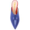 imageFSJ Women Basic Pointed Toe Mules Stiletto Heels Sandals Slip On Evening Party Shoes Size 415 USBluered