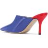 imageFSJ Women Basic Pointed Toe Mules Stiletto Heels Sandals Slip On Evening Party Shoes Size 415 USBluered
