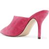 imageFSJ Women Basic Pointed Toe Mules Stiletto Heels Sandals Slip On Evening Party Shoes Size 415 USFuchsia