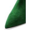 imageFSJ Women Basic Pointed Toe Mules Stiletto Heels Sandals Slip On Evening Party Shoes Size 415 USGreen