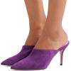 imageFSJ Women Basic Pointed Toe Mules Stiletto Heels Sandals Slip On Evening Party Shoes Size 415 USPurple