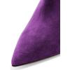 imageFSJ Women Basic Pointed Toe Mules Stiletto Heels Sandals Slip On Evening Party Shoes Size 415 USPurple