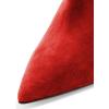 imageFSJ Women Basic Pointed Toe Mules Stiletto Heels Sandals Slip On Evening Party Shoes Size 415 USRed