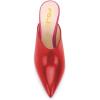 imageFSJ Women Basic Pointed Toe Mules Stiletto Heels Sandals Slip On Evening Party Shoes Size 415 USRedpink