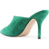 imageFSJ Women Basic Pointed Toe Mules Stiletto Heels Sandals Slip On Evening Party Shoes Size 415 USTurquoise