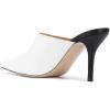 imageFSJ Women Basic Pointed Toe Mules Stiletto Heels Sandals Slip On Evening Party Shoes Size 415 USWhiteBlack