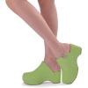 imageFSJ Women Casual Closed Toe Platform Mid Heel Slides Mules Backless Slip On Round Metal Studded Rivets Clogs Shoes Size 415 USGreen