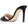 imageFSJ Women Casual Peep Toe Mule Sandals Stiletto High Heels Party Evening Shoe Size 415 M USBlack