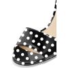 imageFSJ Women Casual Peep Toe Mule Sandals Stiletto High Heels Party Evening Shoe Size 415 M USBlack Dots