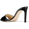 imageFSJ Women Casual Peep Toe Mule Sandals Stiletto High Heels Party Evening Shoe Size 415 M USBlackpatent