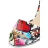 imageFSJ Women Casual Peep Toe Mule Sandals Stiletto High Heels Party Evening Shoe Size 415 M USColorful