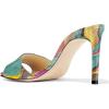 imageFSJ Women Casual Peep Toe Mule Sandals Stiletto High Heels Party Evening Shoe Size 415 M USDrift Sand