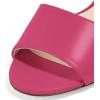imageFSJ Women Casual Peep Toe Mule Sandals Stiletto High Heels Party Evening Shoe Size 415 M USFuchsia