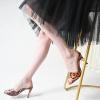 imageFSJ Women Casual Peep Toe Mule Sandals Stiletto High Heels Party Evening Shoe Size 415 M USLeopard