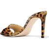 imageFSJ Women Casual Peep Toe Mule Sandals Stiletto High Heels Party Evening Shoe Size 415 M USLeopard