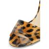 imageFSJ Women Casual Peep Toe Mule Sandals Stiletto High Heels Party Evening Shoe Size 415 M USLeopard