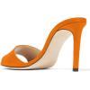 imageFSJ Women Casual Peep Toe Mule Sandals Stiletto High Heels Party Evening Shoe Size 415 M USOrange