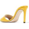 imageFSJ Women Casual Peep Toe Mule Sandals Stiletto High Heels Party Evening Shoe Size 415 M USYellow