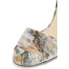 imageFSJ Women Casual Peep Toe Mule Sandals Stiletto High Heels Party Evening Shoe Size 415 M USYellow Multi