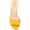 imageFSJ Women Casual Peep Toe Mule Sandals Stiletto High Heels Party Evening Shoe Size 415 M USYellow Satin