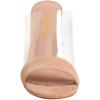 imageFSJ Women Clear Open Toe Sandals Slip On Chunky High Heels Slide Mules Fashion Pumps Transparent Shoes Size 415 USBeige
