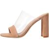 imageFSJ Women Clear Open Toe Sandals Slip On Chunky High Heels Slide Mules Fashion Pumps Transparent Shoes Size 415 USBeige