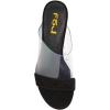 imageFSJ Women Clear Open Toe Sandals Slip On Chunky High Heels Slide Mules Fashion Pumps Transparent Shoes Size 415 USBlack
