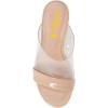 imageFSJ Women Clear Open Toe Sandals Slip On Chunky High Heels Slide Mules Fashion Pumps Transparent Shoes Size 415 USNude