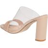 imageFSJ Women Clear Open Toe Sandals Slip On Chunky High Heels Slide Mules Fashion Pumps Transparent Shoes Size 415 USNude