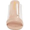 imageFSJ Women Clear Open Toe Sandals Slip On Chunky High Heels Slide Mules Fashion Pumps Transparent Shoes Size 415 USNude