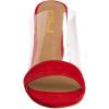 imageFSJ Women Clear Open Toe Sandals Slip On Chunky High Heels Slide Mules Fashion Pumps Transparent Shoes Size 415 USRed