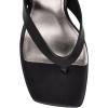 imageFSJ Women Flip Flops Sandals Metal Kitten Heel Square Open Toe Slip On Thong Dress Party Slippers Sexy Heeled Slide Mules Size 415 USBlack