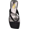 imageFSJ Women Flip Flops Sandals Metal Kitten Heel Square Open Toe Slip On Thong Dress Party Slippers Sexy Heeled Slide Mules Size 415 USBlack