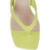 imageFSJ Women Flip Flops Sandals Metal Kitten Heel Square Open Toe Slip On Thong Dress Party Slippers Sexy Heeled Slide Mules Size 415 USGreen