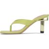 imageFSJ Women Flip Flops Sandals Metal Kitten Heel Square Open Toe Slip On Thong Dress Party Slippers Sexy Heeled Slide Mules Size 415 USGreen