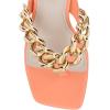imageFSJ Women Flip Flops Sandals Metal Kitten Heel Square Open Toe Slip On Thong Dress Party Slippers Sexy Heeled Slide Mules Size 415 USOrangechain