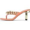 imageFSJ Women Flip Flops Sandals Metal Kitten Heel Square Open Toe Slip On Thong Dress Party Slippers Sexy Heeled Slide Mules Size 415 USOrangechain