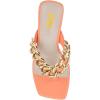 imageFSJ Women Flip Flops Sandals Metal Kitten Heel Square Open Toe Slip On Thong Dress Party Slippers Sexy Heeled Slide Mules Size 415 USOrangechain