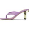 imageFSJ Women Flip Flops Sandals Metal Kitten Heel Square Open Toe Slip On Thong Dress Party Slippers Sexy Heeled Slide Mules Size 415 USPurple