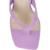 imageFSJ Women Flip Flops Sandals Metal Kitten Heel Square Open Toe Slip On Thong Dress Party Slippers Sexy Heeled Slide Mules Size 415 USPurple