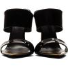 imageFSJ Women Sexy Double Strap Gold Slim High Heels Sandals Open Toe Slip On Slide Mules Size 415 USBlack