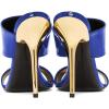 imageFSJ Women Sexy Double Strap Gold Slim High Heels Sandals Open Toe Slip On Slide Mules Size 415 USBlue