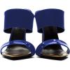 imageFSJ Women Sexy Double Strap Gold Slim High Heels Sandals Open Toe Slip On Slide Mules Size 415 USBlue