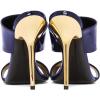 imageFSJ Women Sexy Double Strap Gold Slim High Heels Sandals Open Toe Slip On Slide Mules Size 415 USDeep Blue