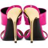 imageFSJ Women Sexy Double Strap Gold Slim High Heels Sandals Open Toe Slip On Slide Mules Size 415 USHot Pink
