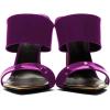 imageFSJ Women Sexy Double Strap Gold Slim High Heels Sandals Open Toe Slip On Slide Mules Size 415 USPurple